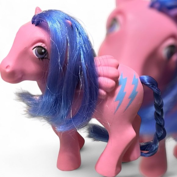 Vintage My Little Pony G1 Firefly Pegasus Pink Blue Hair 1983 Hasbro - Picture 1 of 11